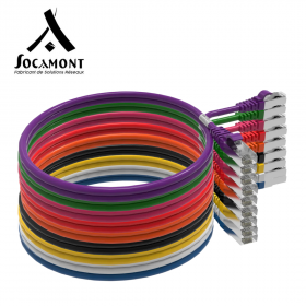 Cordon RJ45 CAT6A surmoulé FTP LSOH - 1 mètre SOCAMONT