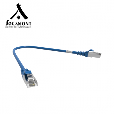 Cordon RJ45 CAT6A surmoulé FTP LSOH - 30 centimètres SOCAMONT