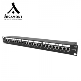 Panneau de brassage FTP CAT6 19 pouces 24 ports type 110 1U SOCAMONT