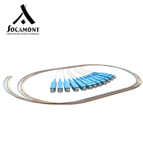 Lot de 12 pigtails monomodes (OS1/2, 9/125 µm) - connectique SC - 1 mètre SOCAMONT