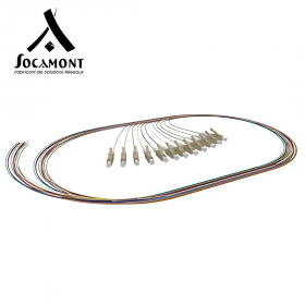 Lot de 12 pigtails multimodes OM3 (50/125 µm) - connectique LC - 1 mètre SOCAMONT