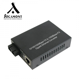 Convertisseur de média Gigabit Ethernet 10/100/1000 monomode 1310nm 20km SOCAMONT