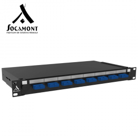 Tiroir optique 19 pouces bleu monomode - 8 connecteurs SC duplex SOCAMONT