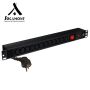 Bandeau PDU 19 pouces 1U 12 prises C13 avec interrupteur lumineux et disjoncteur 16A SOCAMONT