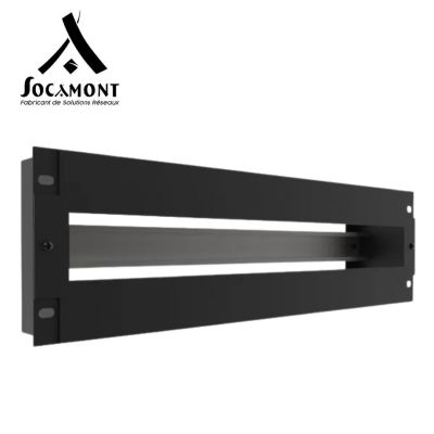 Bandeau 3U décaissé 19 pouces avec rail DIN et façade pour 24 modules SOCAMONT