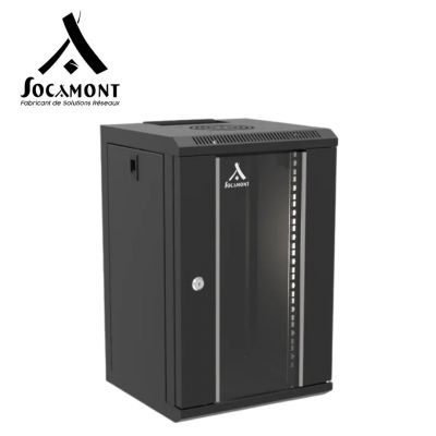 Coffret mural monté avec porte en verre 10 pouces - 9U SOCAMONT