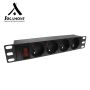 Bandeau PDU 10 pouces 1U 4 prises françaises avec interrupteur lumineux SOCAMONT