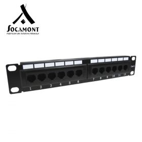 Panneau de brassage à équiper 10 pouces 12 ports CAT6 UTP SOCAMONT