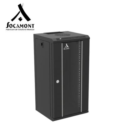 Coffret mural monté avec porte en verre 10 pouces - 12U SOCAMONT
