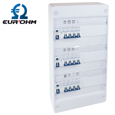 Coffret électrique monté-câblé Top chantier/RxPro - 3 rangées EUR'OHM