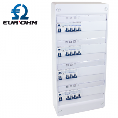 Coffret électrique monté-câblé Top chantier/RxPro - 4 rangées EUR'OHM