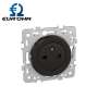Prise de courant affleurante 2P+T anthracite SQUARE EUR'OHM