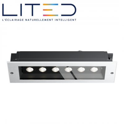 Downlight LED ZEUS encastré extérieur 290mm 13W 3000K IP67 LITED