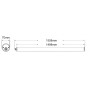 Luminaire pour ferme LED TUBI 48W 4000K 1500mm avec driver ON/OFF étanche IP65/69K LITED