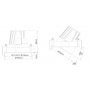 Downlight orientable LUCAS100 14W à 28W - ⌀105 à 215mm - 40° ON/OFF LITED