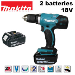 Perceuse visseuse 18V + 2 batteries Li-Ion 3Ah - en coffret Perceuse visseuse 18V + 2 batteries Li-Ion 3Ah - en coffret