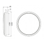 Hublot LED UFO 12 à 30W Ø250/300mm Opale ON/OFF/détecteur HF LITED