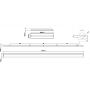 Cadre saillie 300x1200mm pour panneau LED LITED