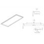 Cadre encastré 1230mm pour panneau LED LITED