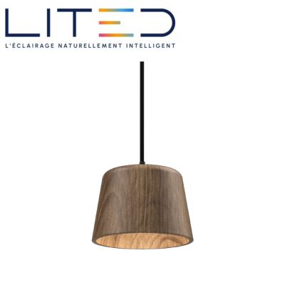 Suspension LED ABISKO 178mm bois 3000K 12W 38° ON/OFF LITED