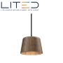 Suspension LED ABISKO 178mm bois 3000K 12W 38° ON/OFF LITED