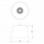 Suspension LED ABISKO 178mm bois 3000K 12W 38° ON/OFF LITED