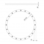 Suspension LED JAYA 1170mm bois 3000K 70W 60° ON/OFF LITED