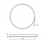 Suspension LED HYPERION 1100mm bois 3000K 128W Opale ON/OFF LITED