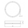 Suspension LED HYPERION 600mm bois 3000K 76W Opale ON/OFF LITED