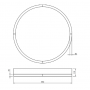 Suspension LED HYPERION 850mm bois 3000K 109W Opale ON/OFF LITED