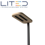Luminaire sur pied FARGA 300mm bois 3000K 68W 80° avec détecteur de présence LITED