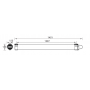 Luminaire ATEX STRONGEX 1451mm 4000K 37W double asymétrique ON/OFF LITED