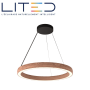 Suspension LED MAJOR 613mm bois 3000K 51W opale ON/OFF LITED