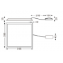 Panneau LED SULLY 595mm 3000K 27W opale ON/OFF LITED