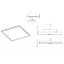 Cadre encastré 630mm pour panneau LED LITED