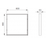 Cadre saillie 600x600mm pour panneau LED LITED