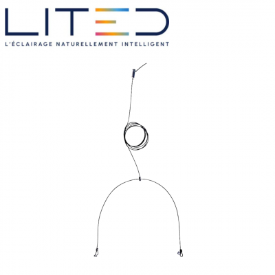 Filin de suspension en Y pour panneau LED 595mm LITED