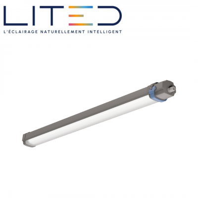 Réglette LED ERIE 1372mm 4000K 26W opale ON/OFF étanche IP69K LITED