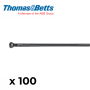 Collier serre câble électrique en polyamide noir 3,6x140mm 180N ABB THOMAS & BETTS
