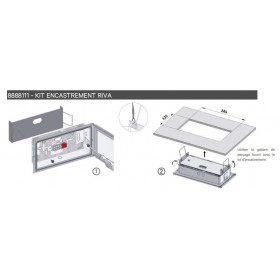 Kit d'encastrement pour bloc d'ambiance anti panique BAES Vertiv