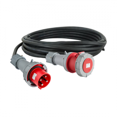 Rallonge triphasée 3P+T 63A 4x16mm² 380V étanche IP67 POLAMARY