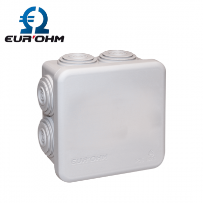Boîte étanche de dérivation 80x80x45mm 7 entrées IP55 - 960° EUR'OHM