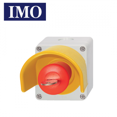 Bouton d'arrêt d'urgence à clé pour pompiers Ø40mm IMO