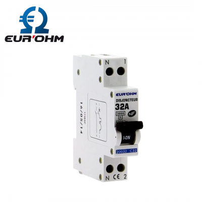 Disjoncteur Phase Neutre - 3kA - Courbe C - 32A EUR'OHM