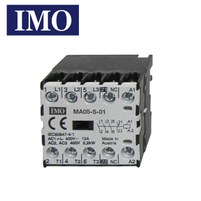 Micro contacteur 3P 2,2KW 5A AC-3 / 12A AC-1 - 1NO - bobine 230V AC - MA05 IMO