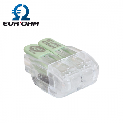 Connexions rapides à levier 2 entrées pour fils souples et rigides 0,2 à 2,5mm² EUR'OHM