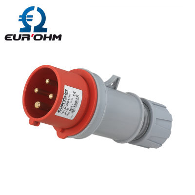 Fiche industrielle mâle mobile droite 3P+T 16A étanche IP44 EUR'OHM