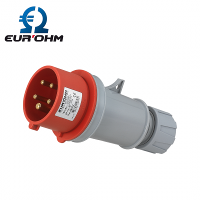 Fiche industrielle mâle mobile droite 3P+N+T 16A étanche IP44 EUR'OHM