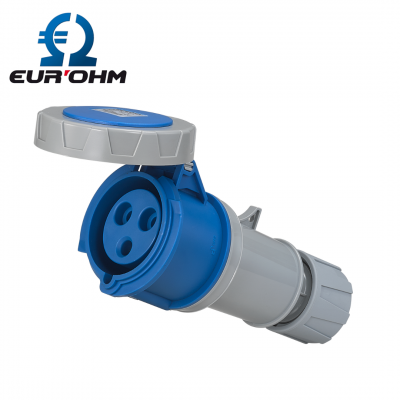 Prise industrielle femelle mobile droite 2P+T 32A étanche IP67 EUR'OHM