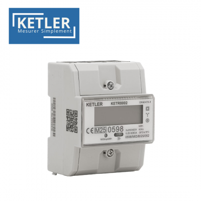 Compteur électrique modulaire 80A tétrapolaire certifié MID KETLER